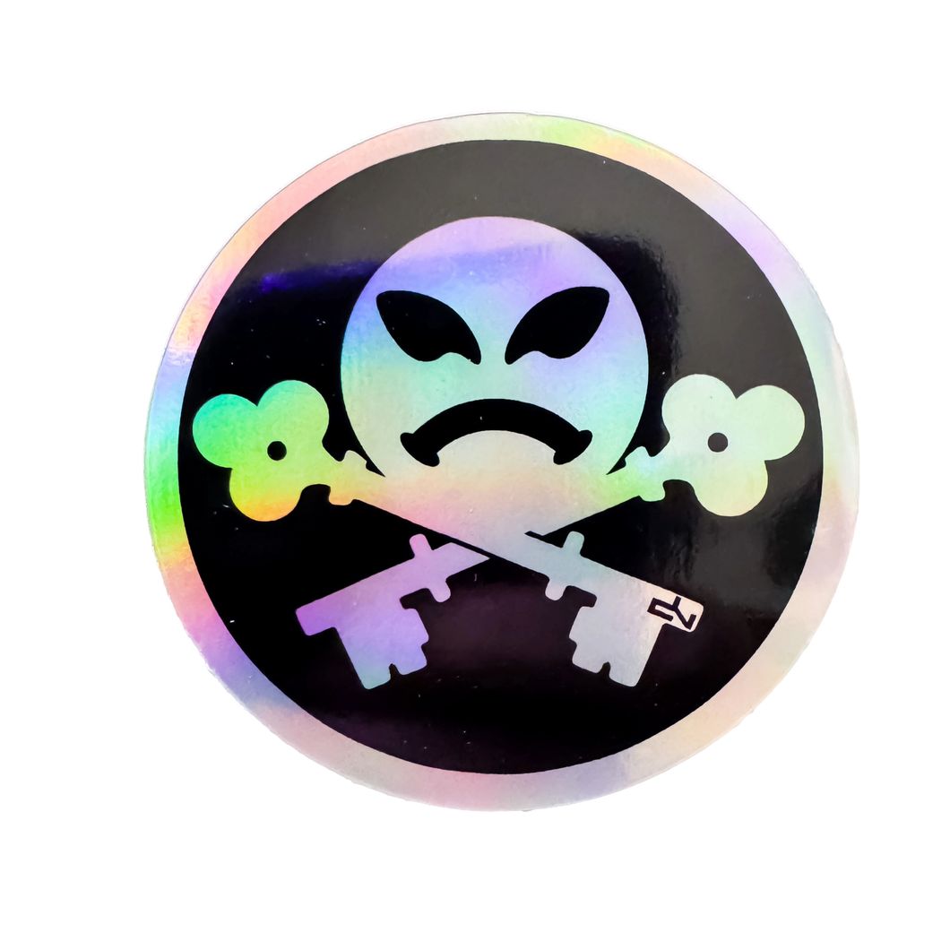 DN Smiley Holo Sticker